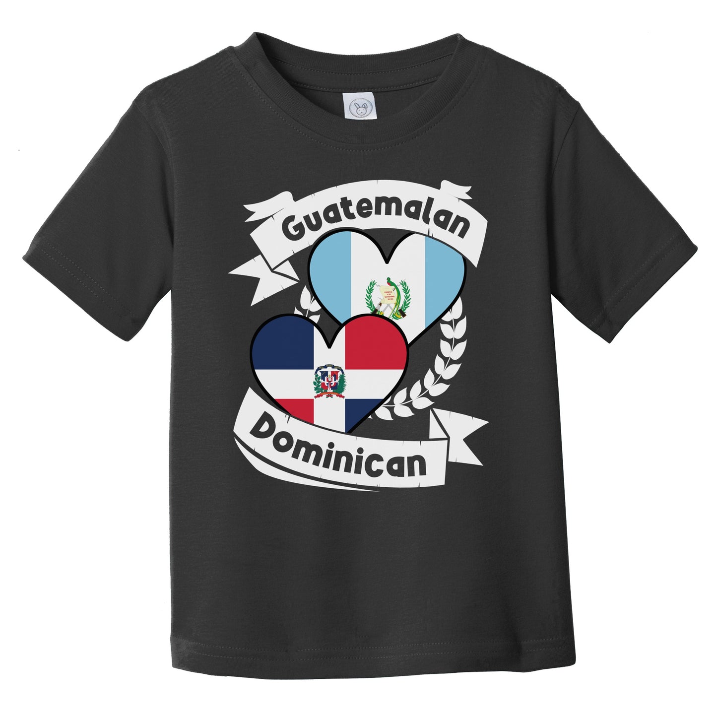 Guatemalan Dominican Heart Flags Guatemala Dominican Republic Infant Toddler T-Shirt