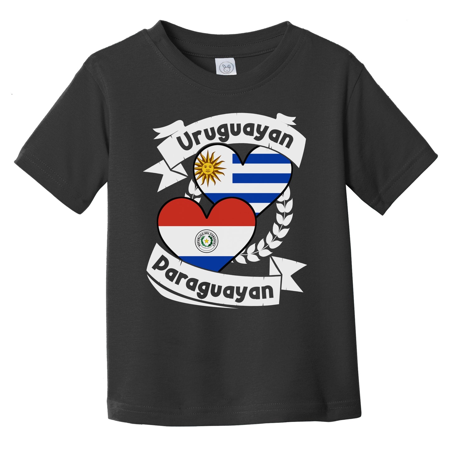 Uruguayan Paraguayan Heart Flags Uruguay Paraguay Infant Toddler T-Shirt