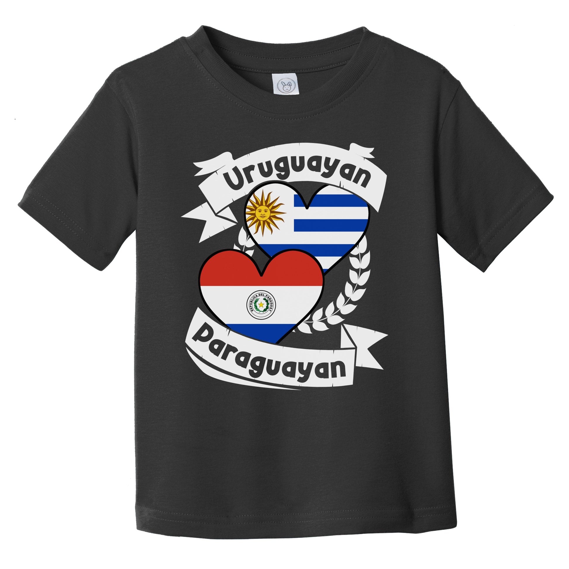 Uruguayan Paraguayan Heart Flags Uruguay Paraguay Infant Toddler T-Shirt