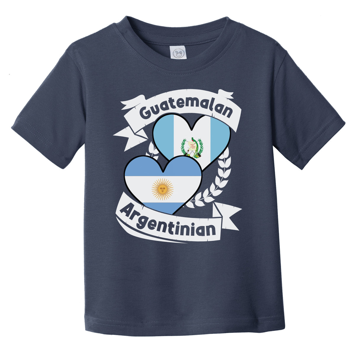 Guatemalan Argentinian Heart Flags Guatemala Argentina Infant Toddler T-Shirt