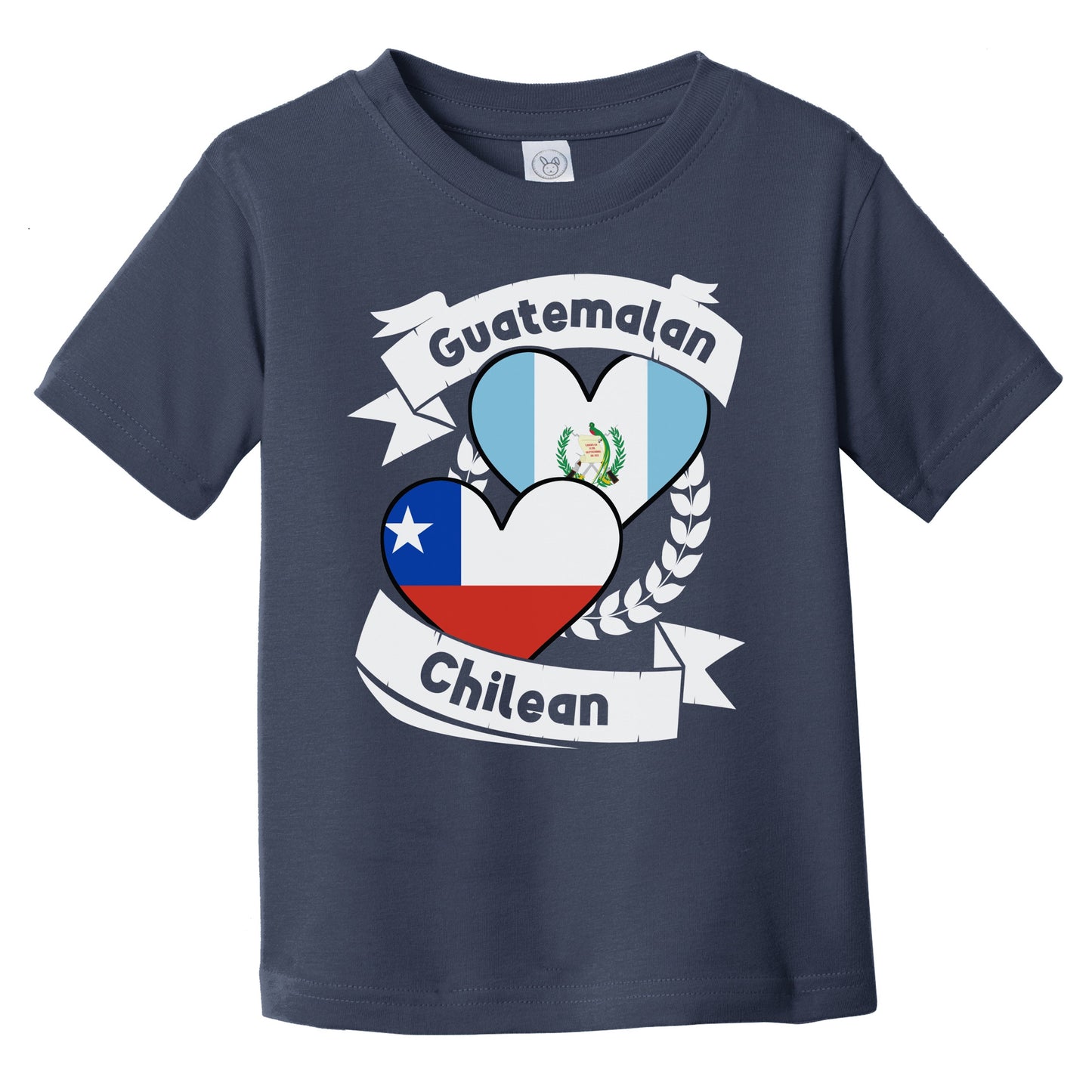 Guatemalan Chilean Heart Flags Guatemala Chile Infant Toddler T-Shirt