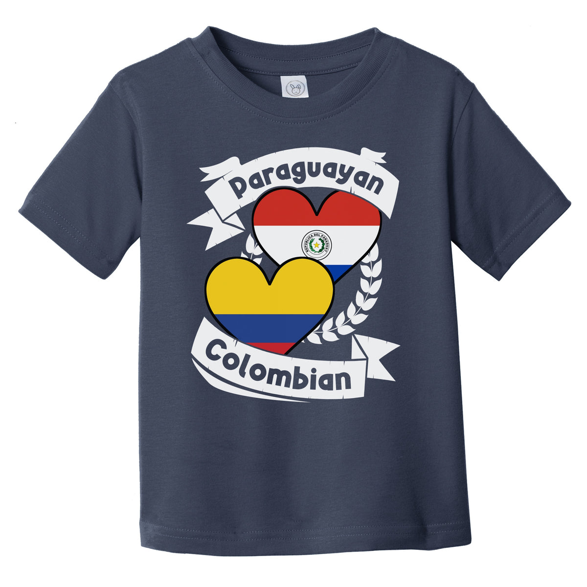 Paraguayan Colombian Heart Flags Paraguay Colombia Infant Toddler T-Shirt