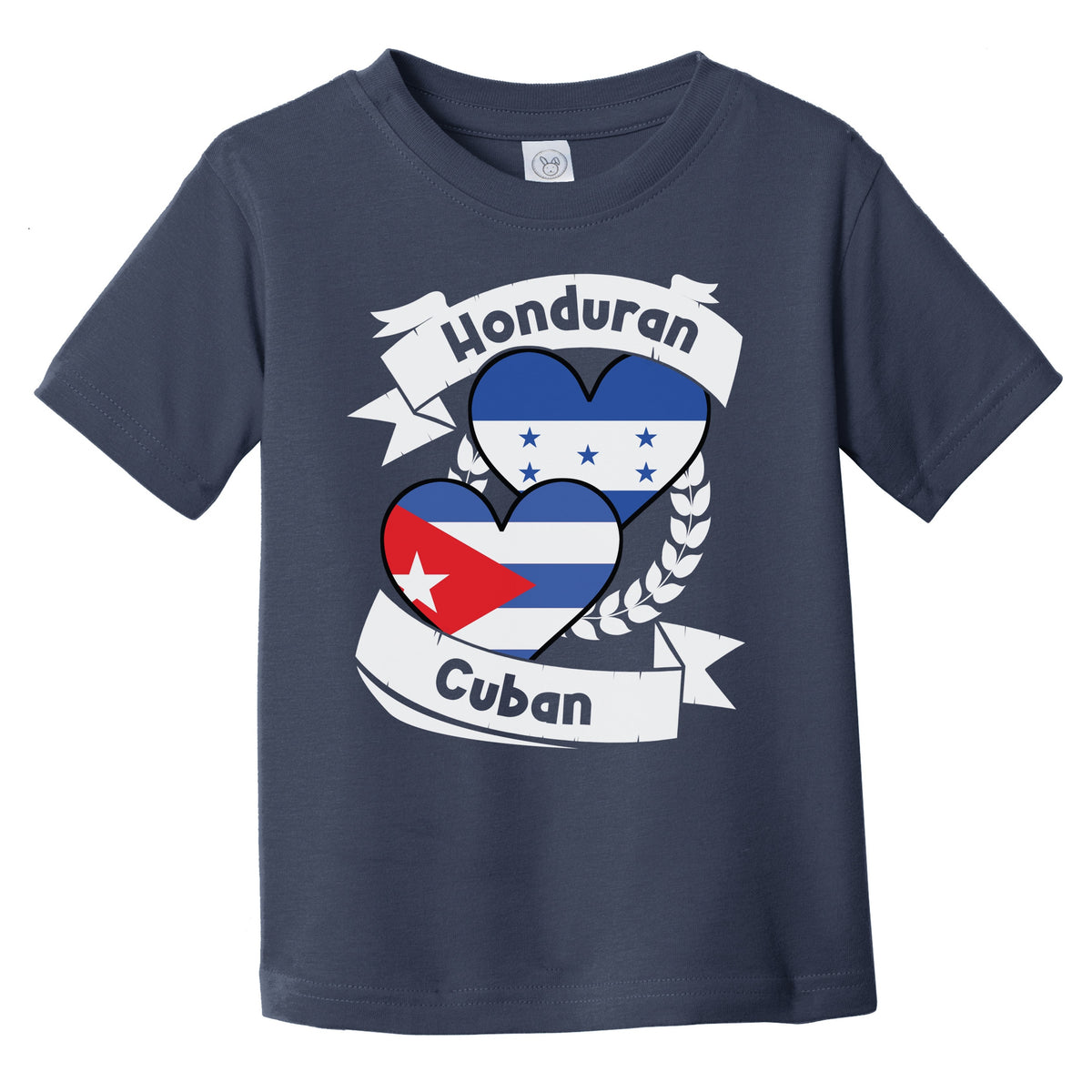 Honduran Cuban Heart Flags Honduras Cuba Infant Toddler T-Shirt