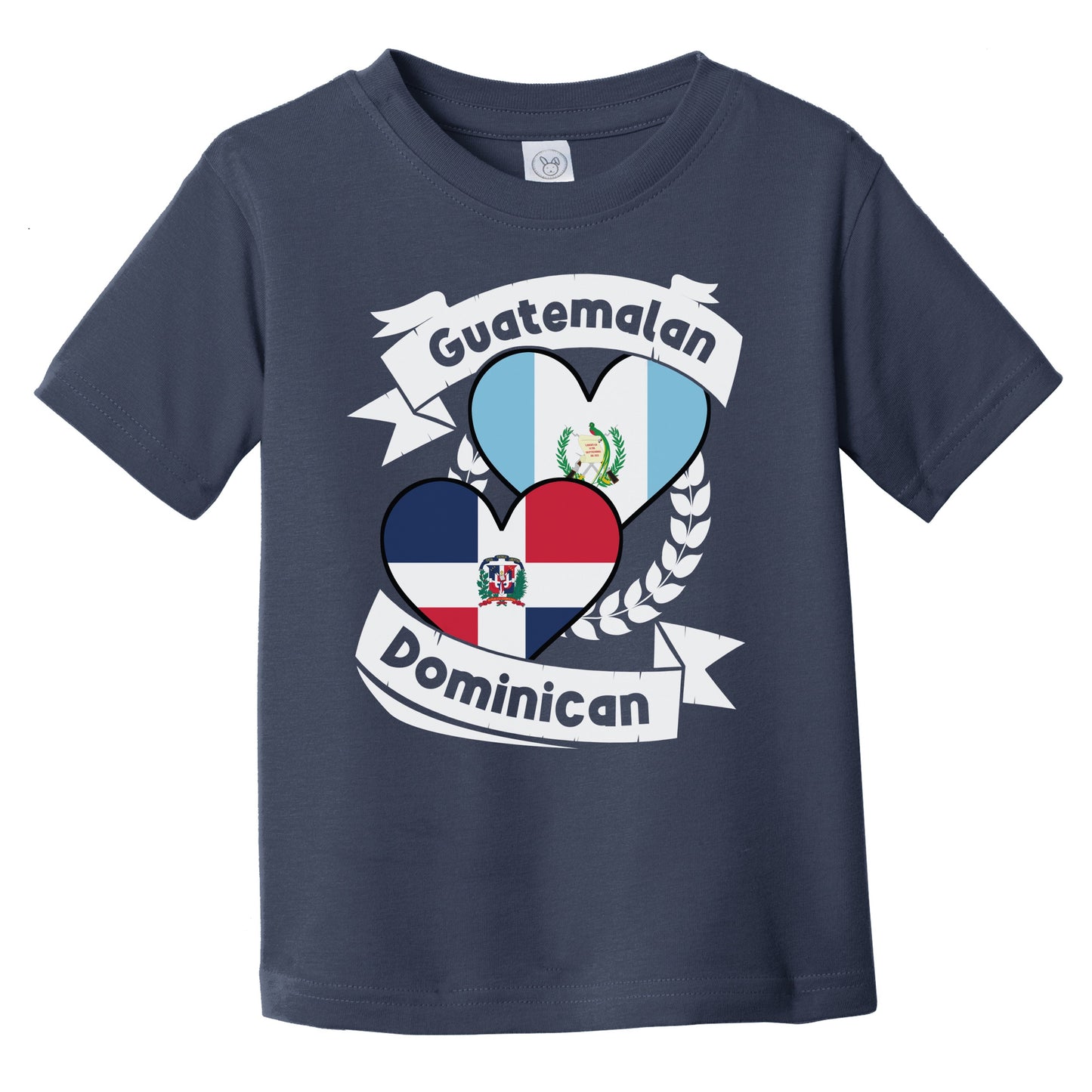 Guatemalan Dominican Heart Flags Guatemala Dominican Republic Infant Toddler T-Shirt