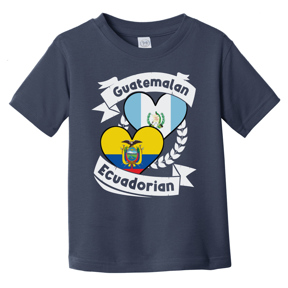 Guatemalan Ecuadorian Heart Flags Guatemala Ecuador Infant Toddler T-Shirt
