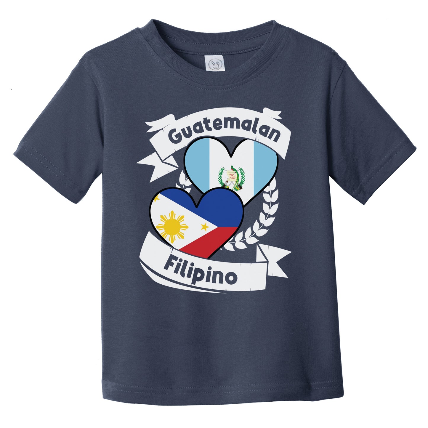 Guatemalan Filipino Heart Flags Guatemala Philippines Infant Toddler T-Shirt