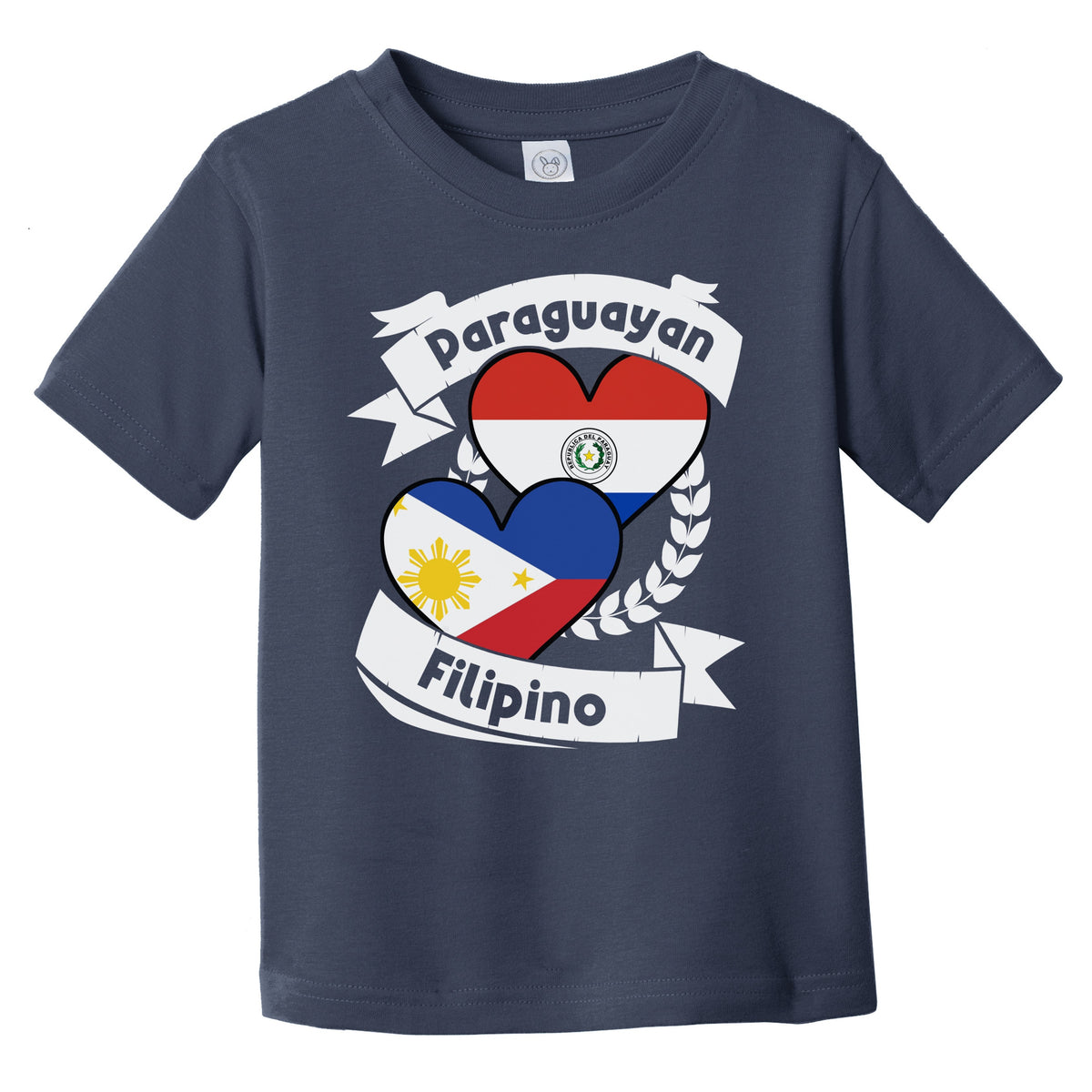 Paraguayan Filipino Heart Flags Paraguay Philippines Infant Toddler T-Shirt