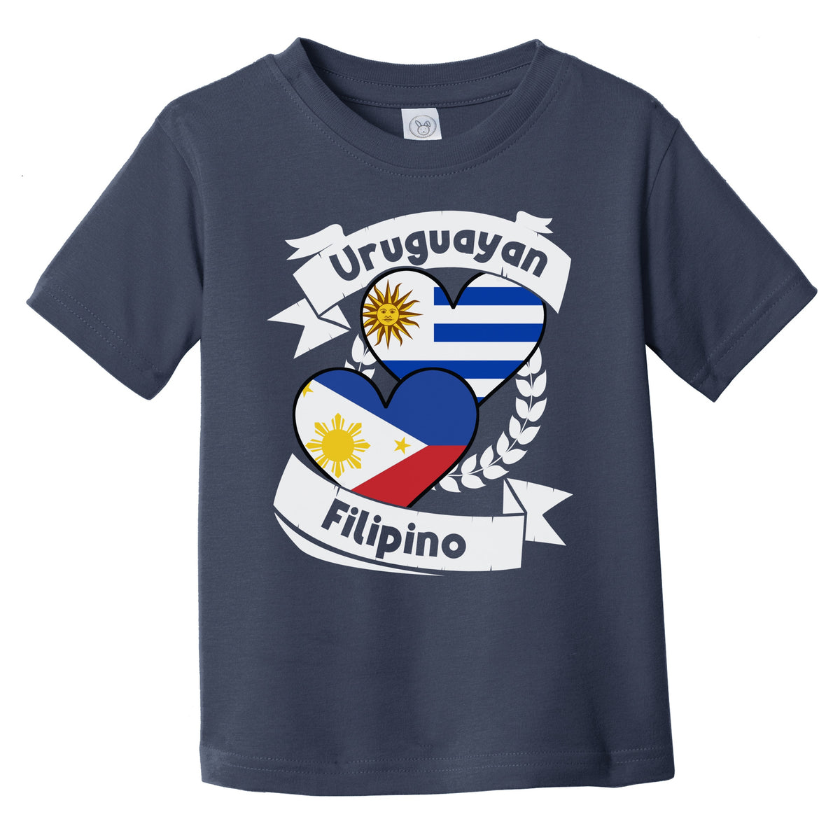 Uruguayan Filipino Heart Flags Uruguay Philippines Infant Toddler T-Shirt