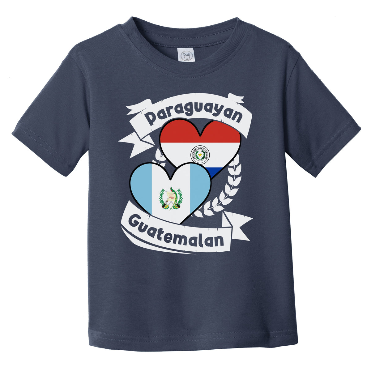 Paraguayan Guatemalan Heart Flags Paraguay Guatemala Infant Toddler T-Shirt