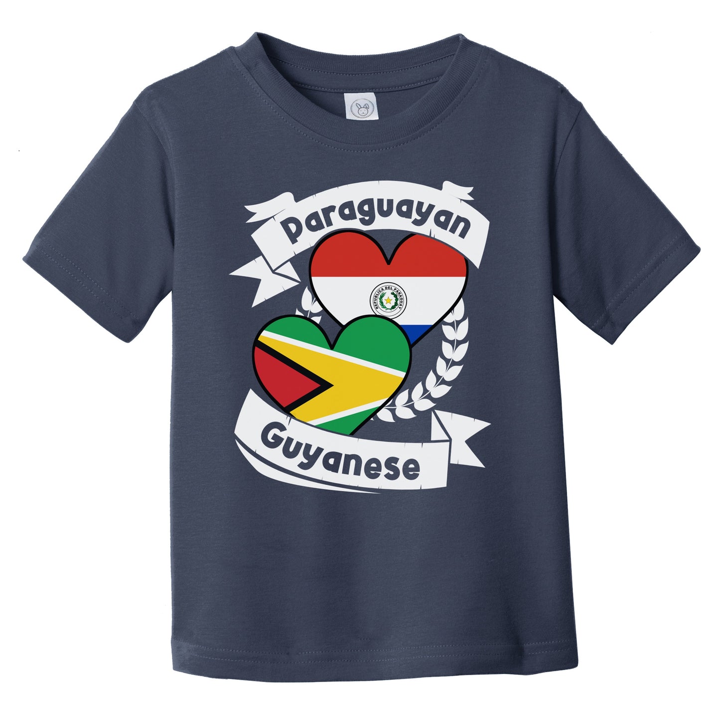 Paraguayan Guyanese Heart Flags Paraguay Guyana Infant Toddler T-Shirt
