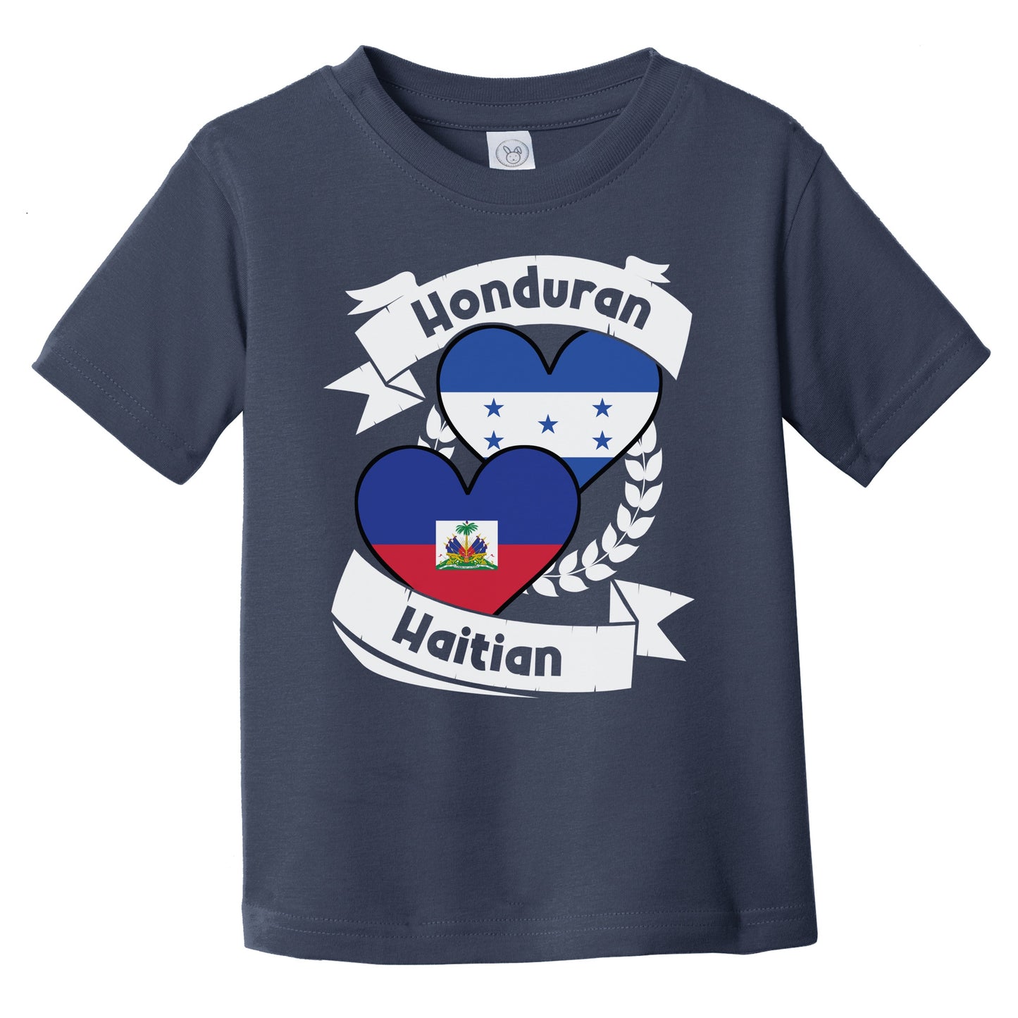 Honduran Haitian Heart Flags Honduras Haiti Infant Toddler T-Shirt