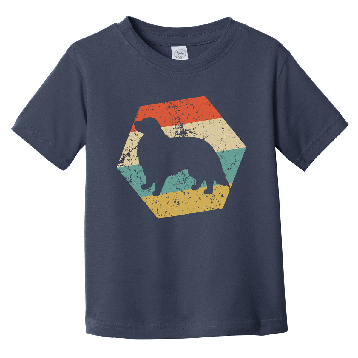 Great Pyrenees Dog Breed Retro Distressed Hexagon Infant Toddler T-Shirt