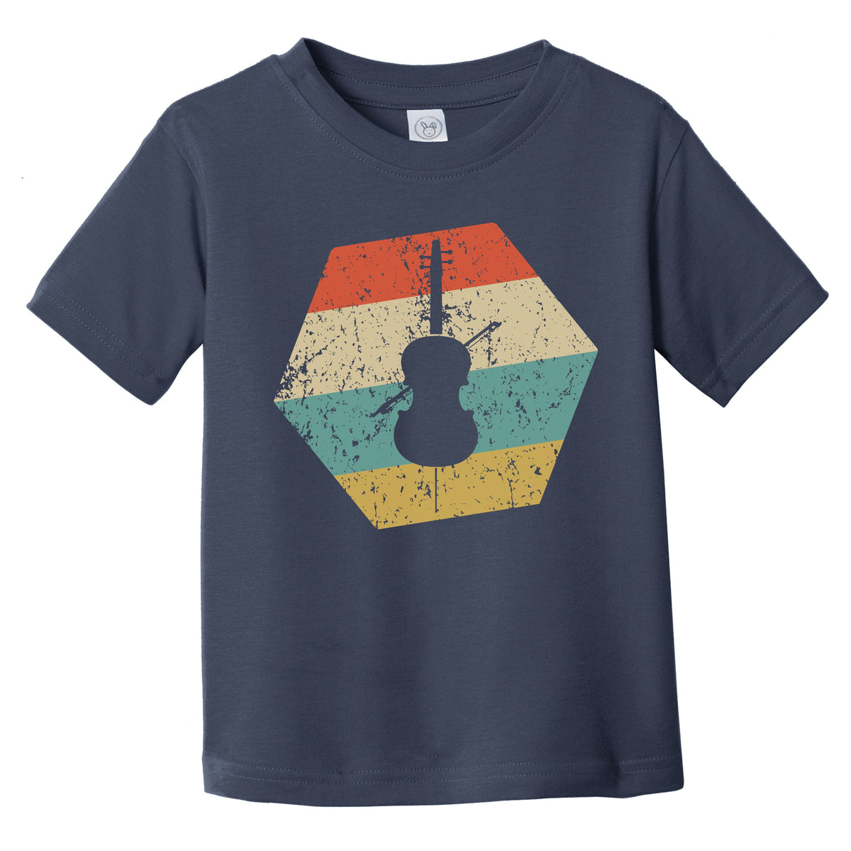 Cello Retro Distressed Hexagon Cellist Infant Toddler T-Shirt