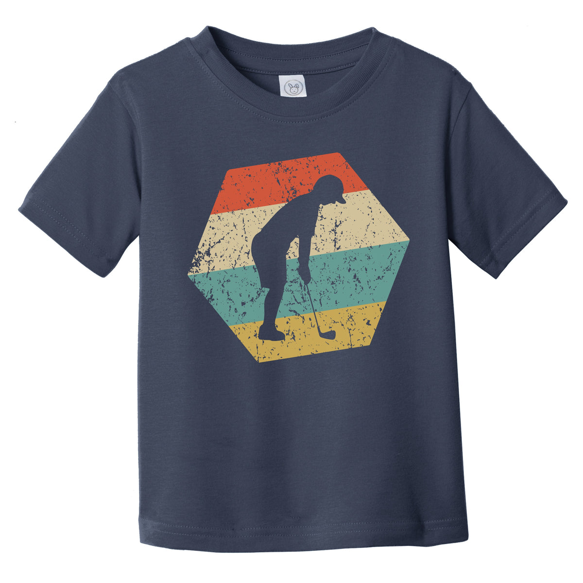 Golfer Retro Distressed Hexagon Golf Infant Toddler T-Shirt