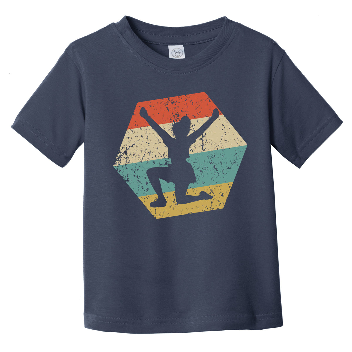 Cheerleader Retro Distressed Hexagon Cheerleading Infant Toddler T-Shirt