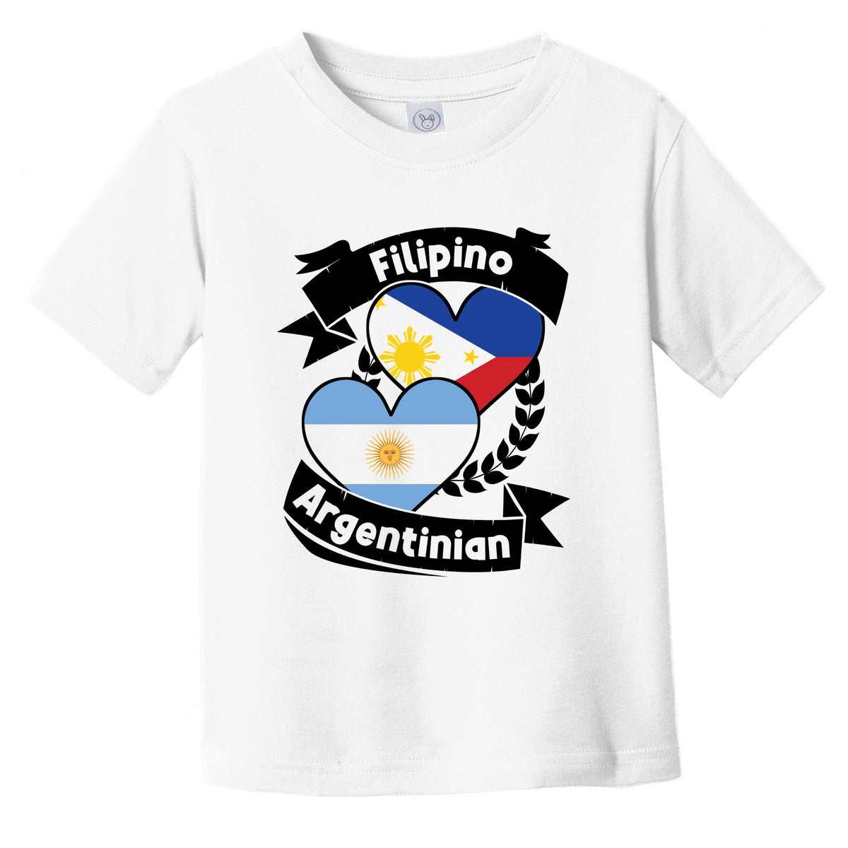 Filipino Argentinian Heart Flags Philippines Argentina Infant Toddler T-Shirt