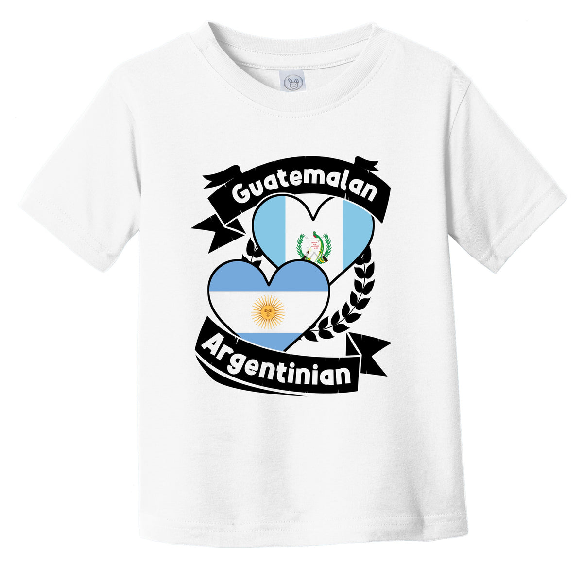 Guatemalan Argentinian Heart Flags Guatemala Argentina Infant Toddler T-Shirt