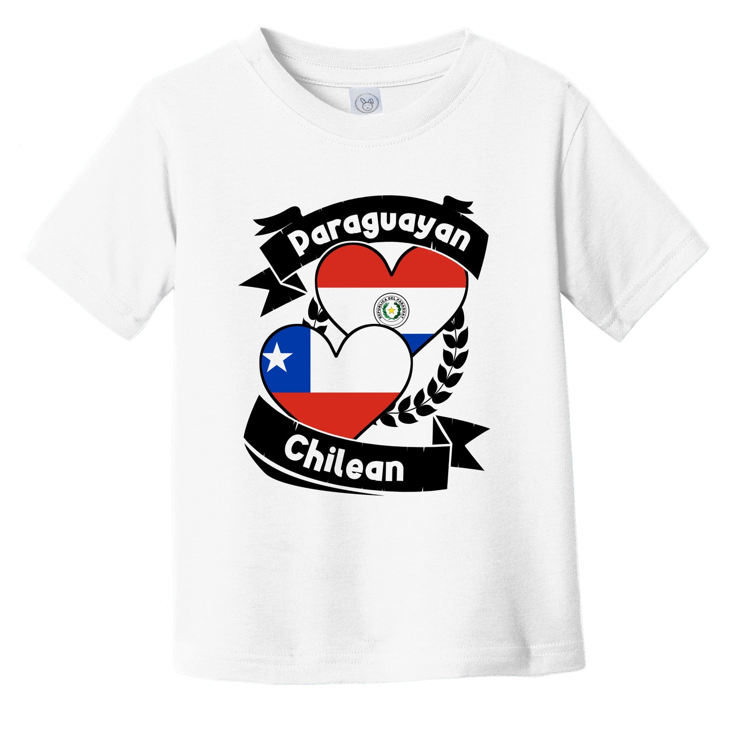 Paraguayan Chilean Heart Flags Paraguay Chile Infant Toddler T-Shirt