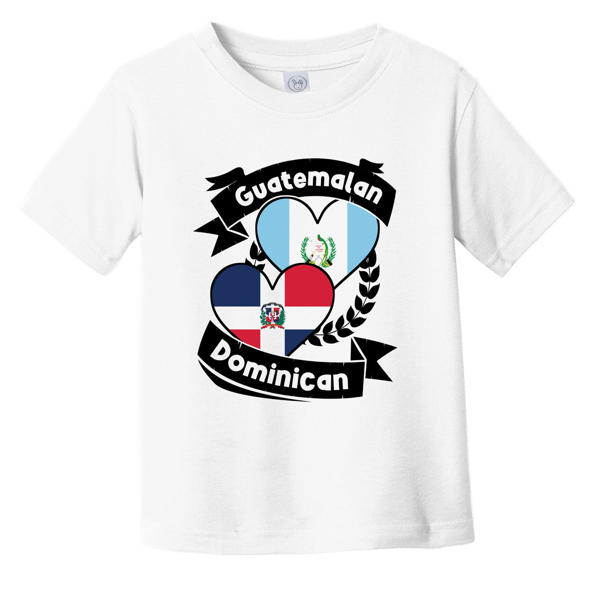 Guatemalan Dominican Heart Flags Guatemala Dominican Republic Infant Toddler T-Shirt
