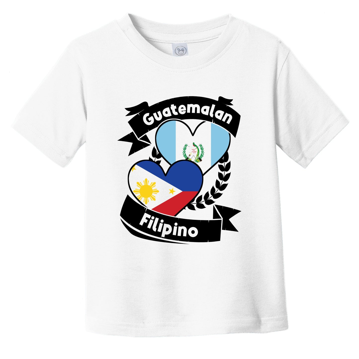 Guatemalan Filipino Heart Flags Guatemala Philippines Infant Toddler T-Shirt