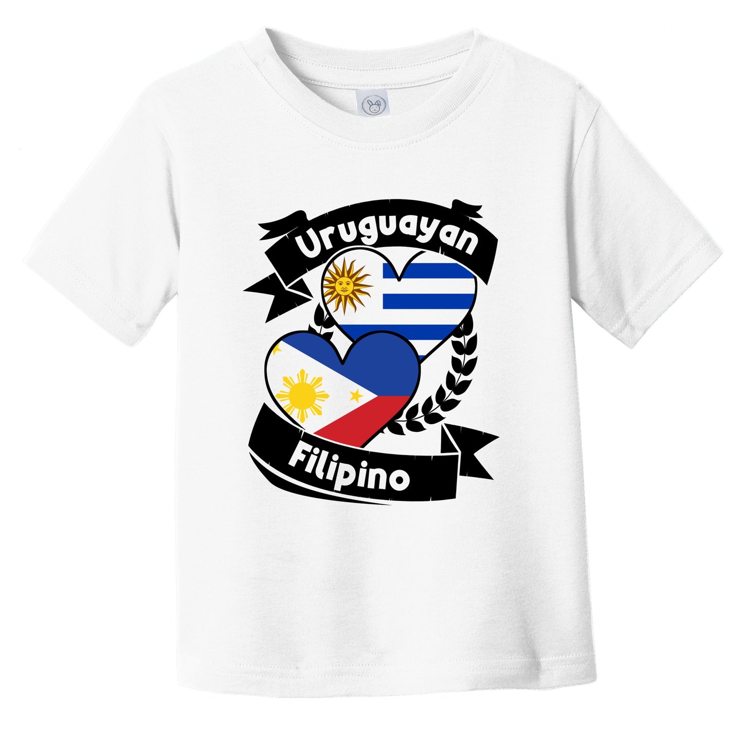 Uruguayan Filipino Heart Flags Uruguay Philippines Infant Toddler T-Shirt