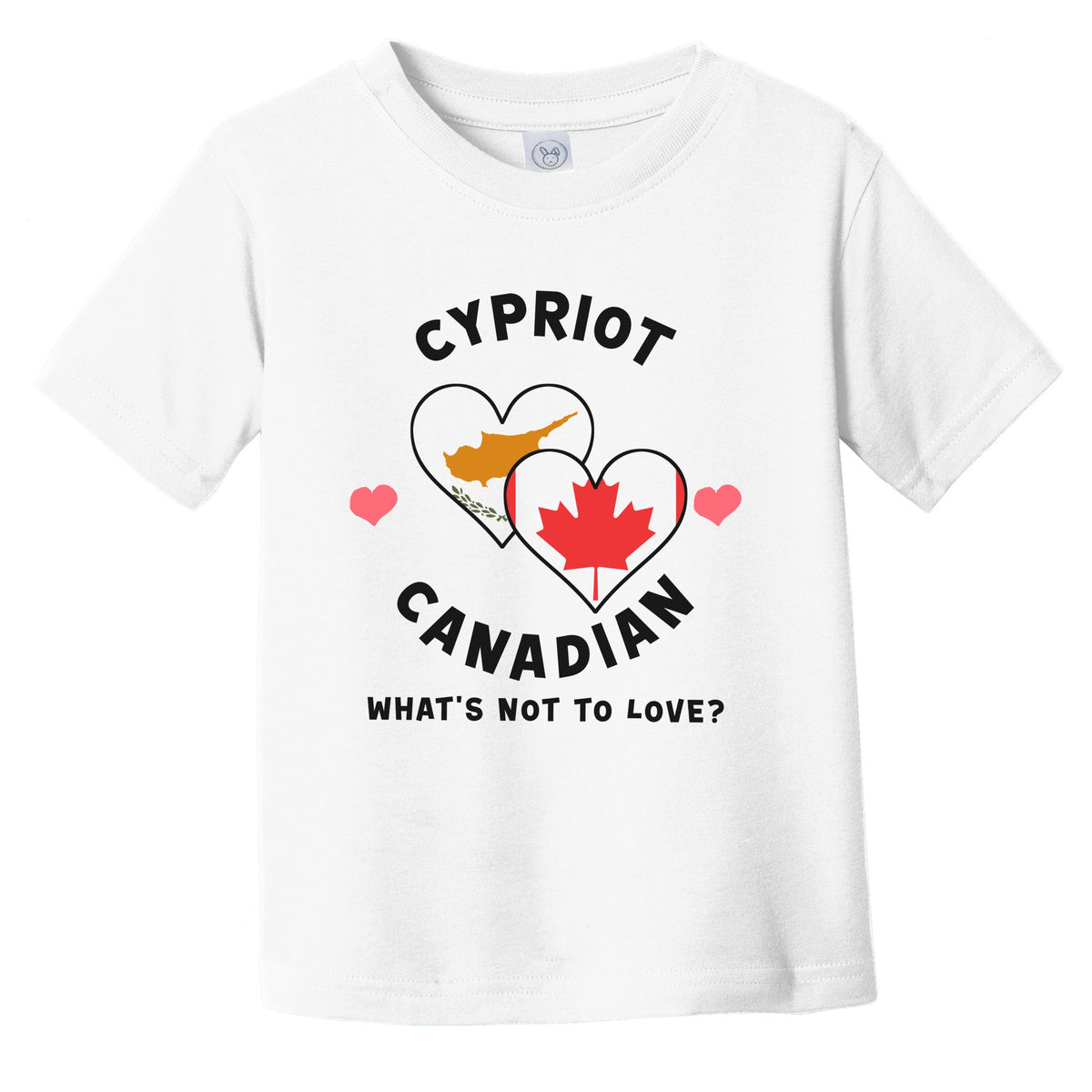 Cypriot Canadian What's Not To Love Heart Flags Infant Toddler T-Shirt