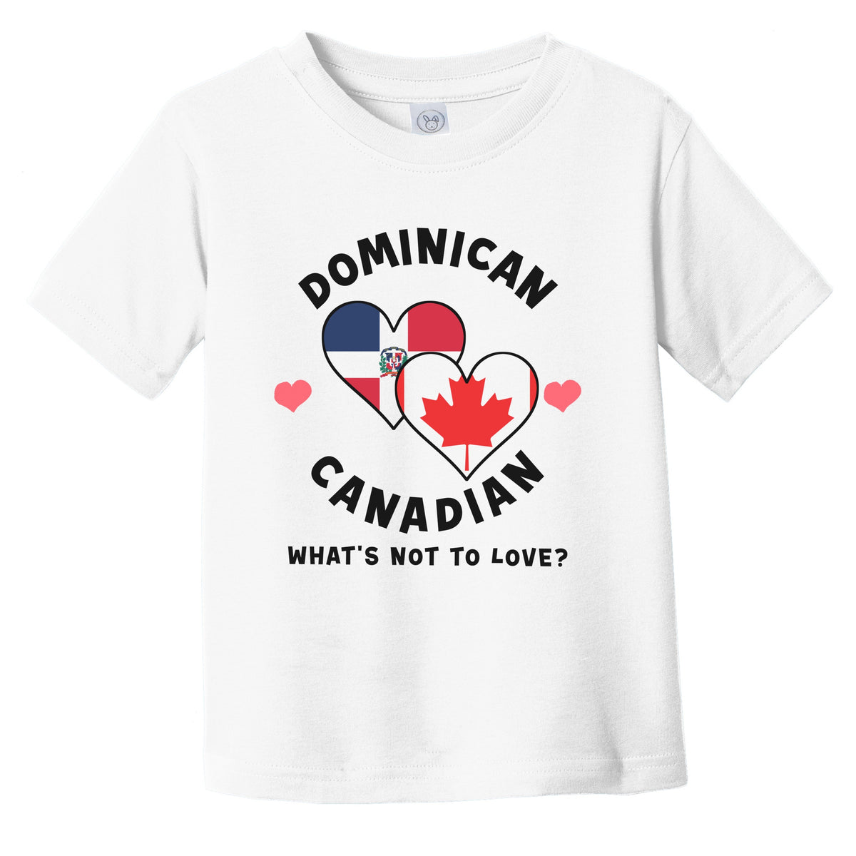 Dominican Canadian What's Not To Love Heart Flags Infant Toddler T-Shirt