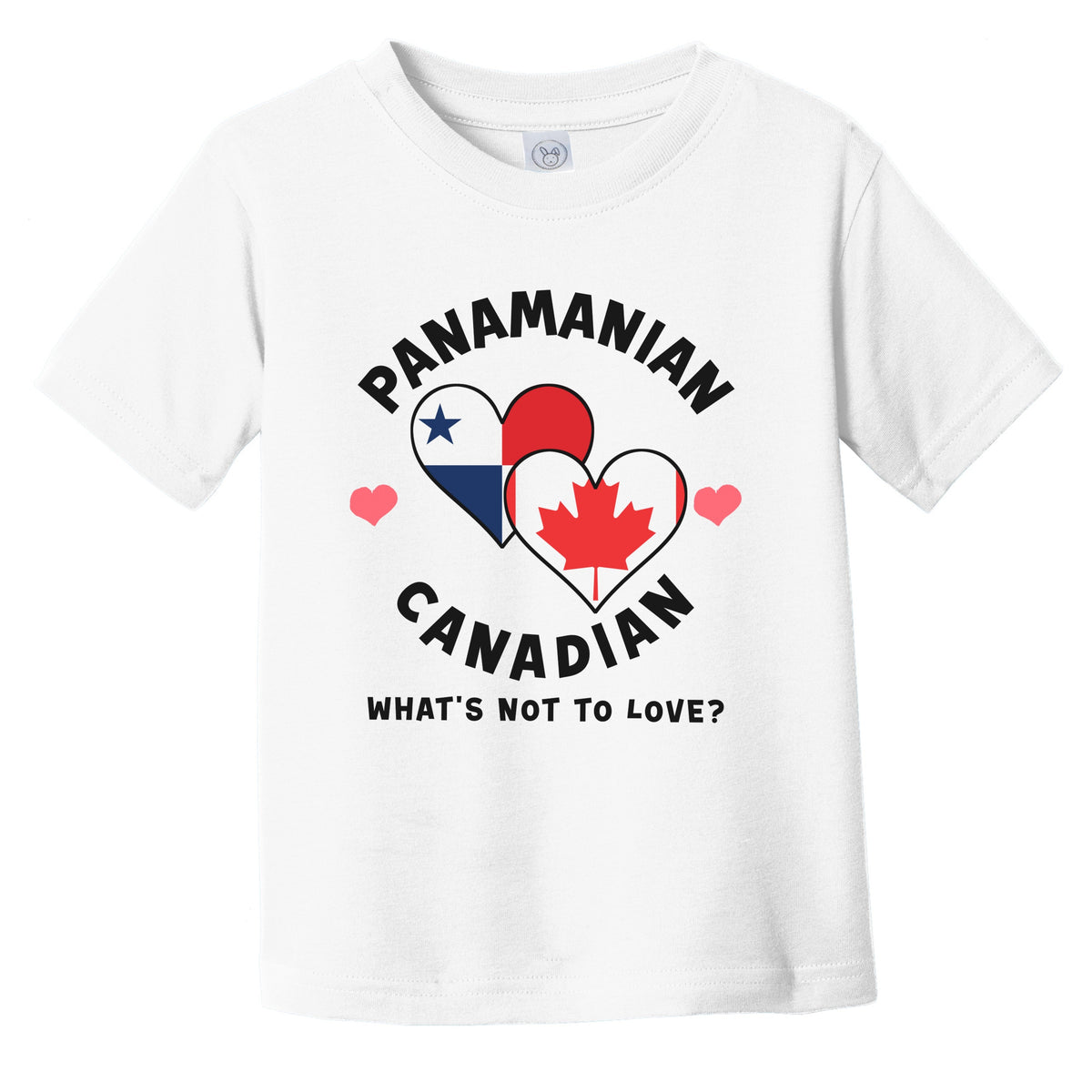 Panamanian Canadian What's Not To Love Heart Flags Infant Toddler T-Shirt