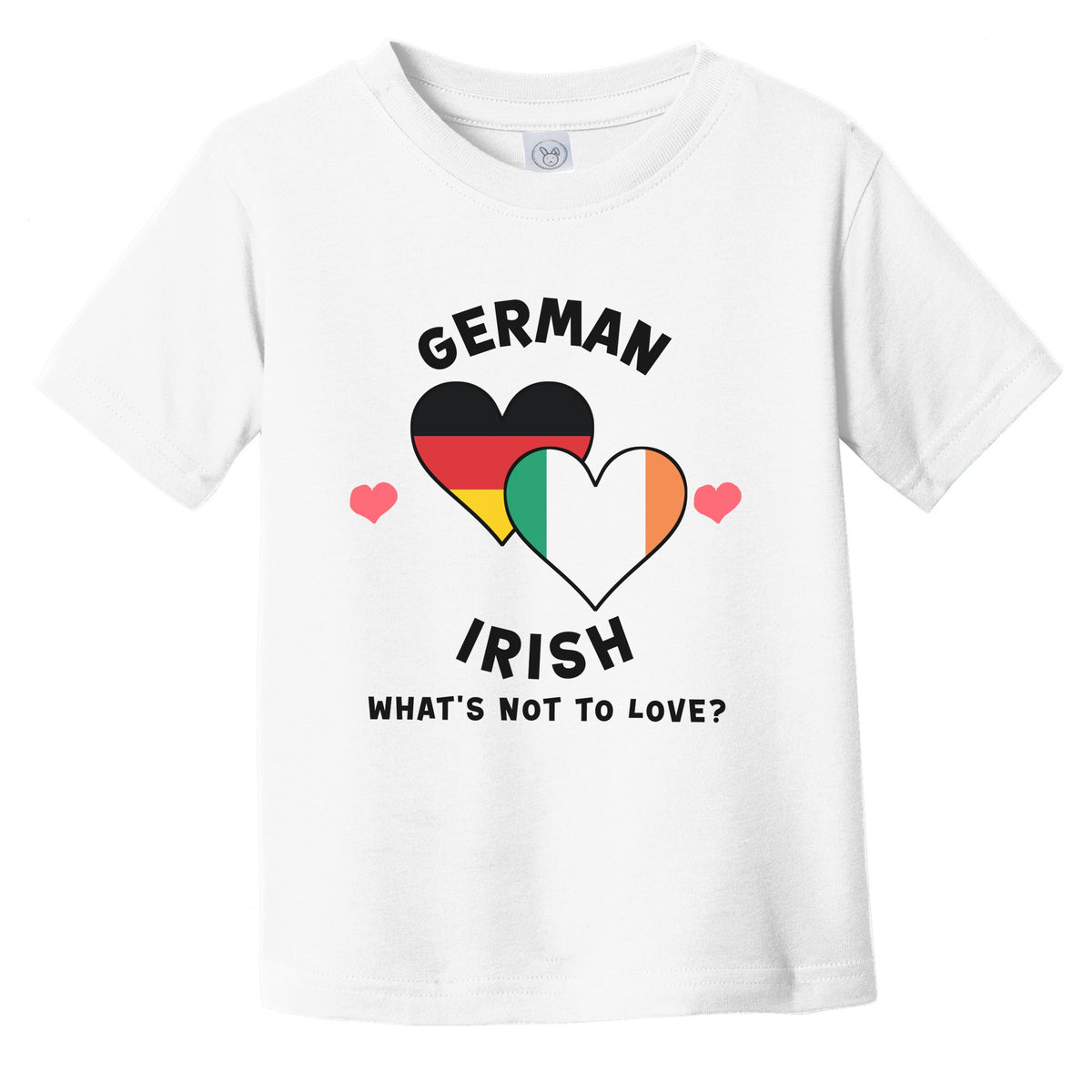 German Irish What's Not To Love Heart Flags Infant Toddler T-Shirt