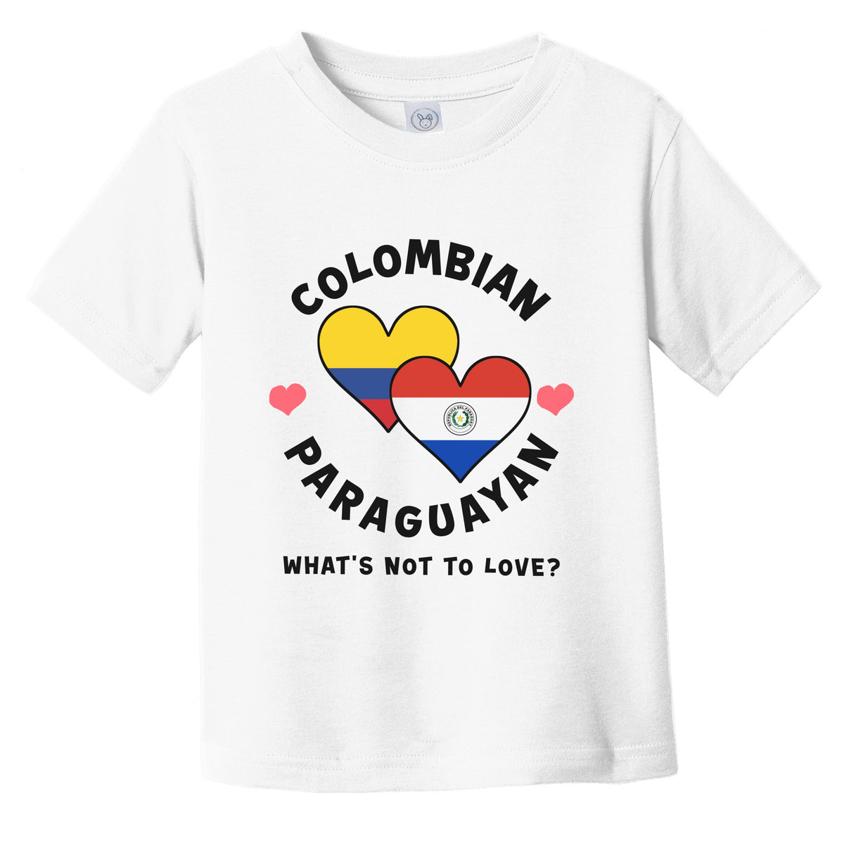 Colombian Paraguayan What's Not To Love Heart Flags Infant Toddler T-Shirt