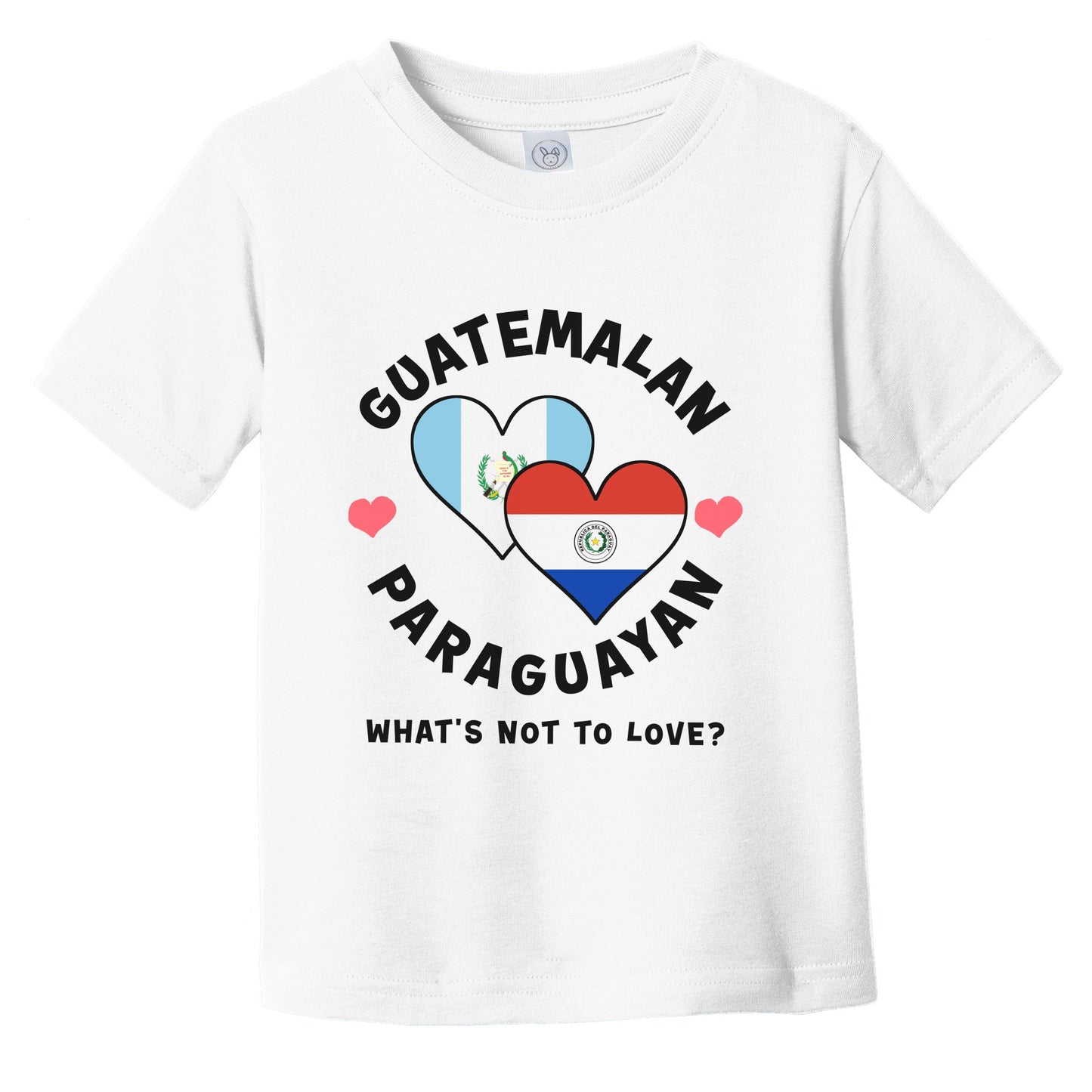 Guatemalan Paraguayan What's Not To Love Heart Flags Infant Toddler T-Shirt