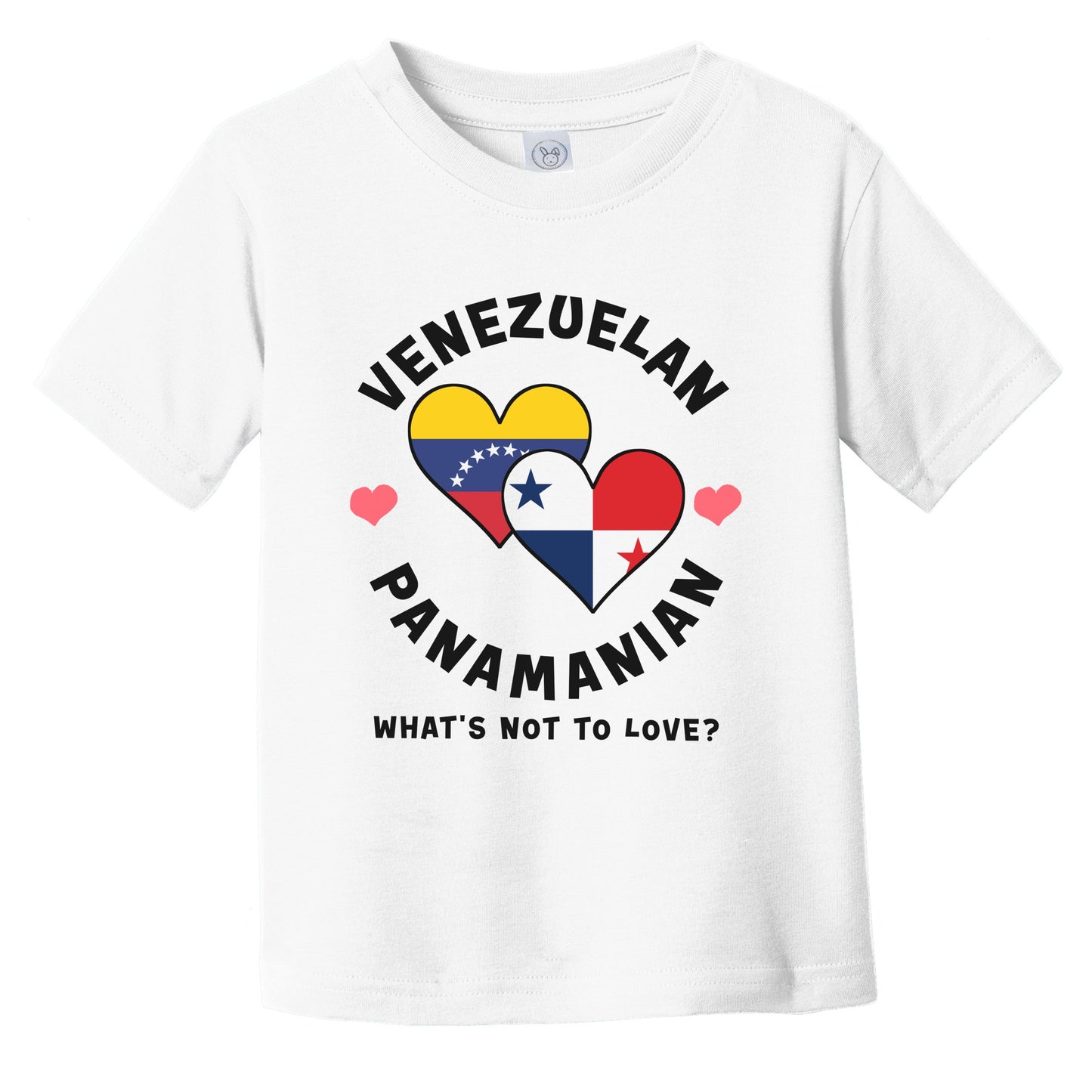Venezuelan Panamanian What's Not To Love Heart Flags Infant Toddler T-Shirt