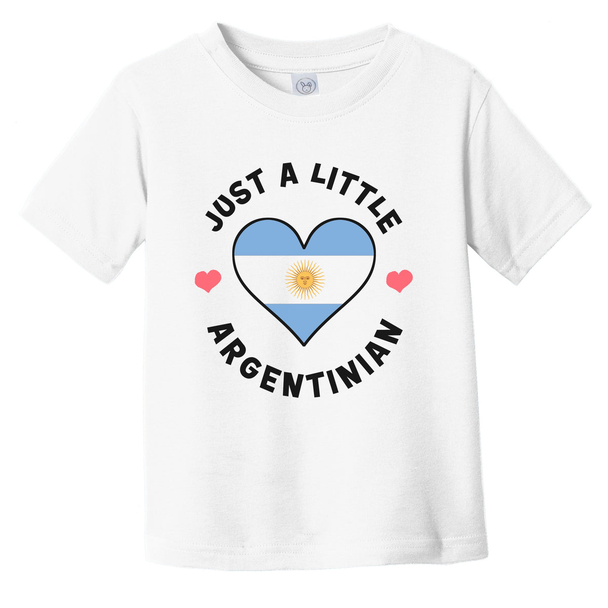 Argentinian Flag Heart Just A Little Argentinian Argentina Infant Toddler T-Shirt