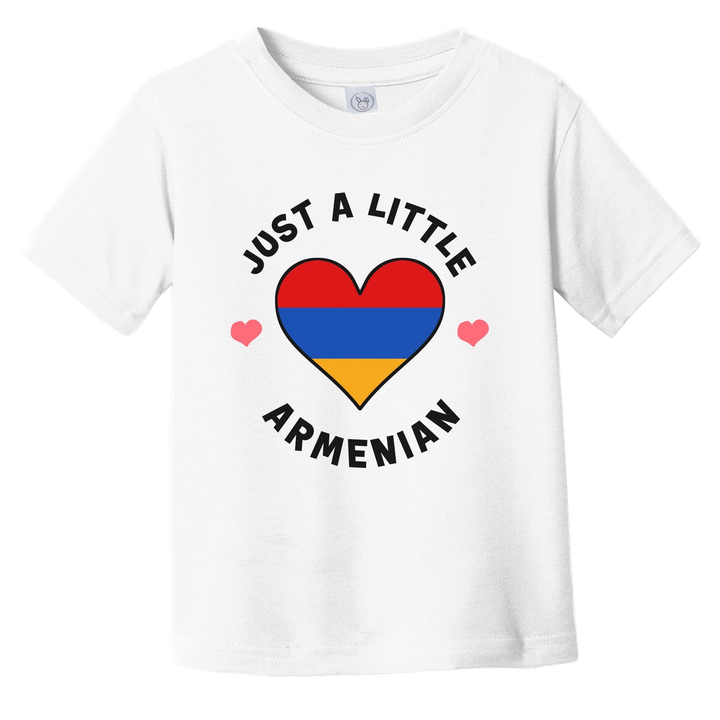 Armenian Flag Heart Just A Little Armenian Armenia Infant Toddler T-Shirt