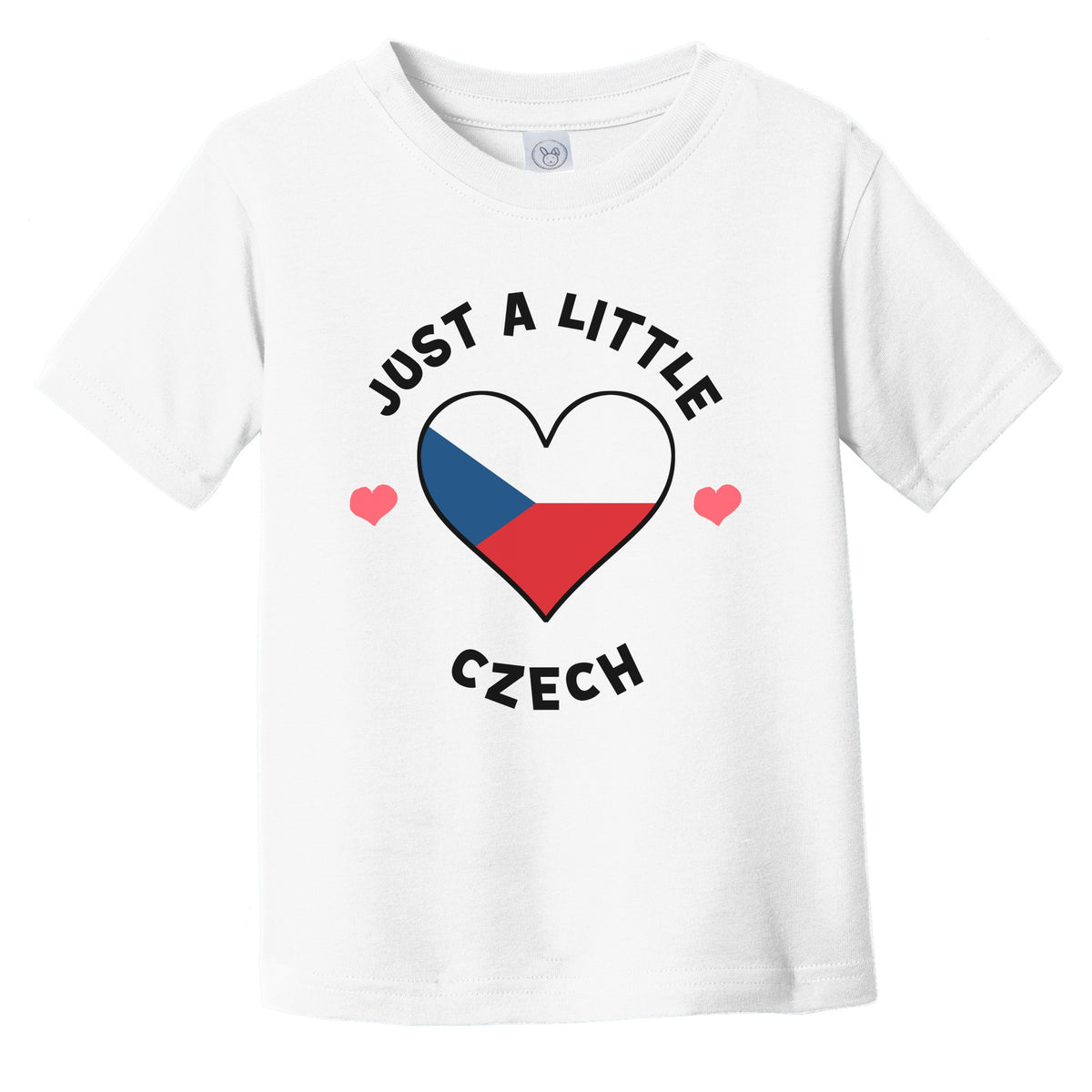 Czech Flag Heart Just A Little Czech Czech Republic Infant Toddler T-Shirt