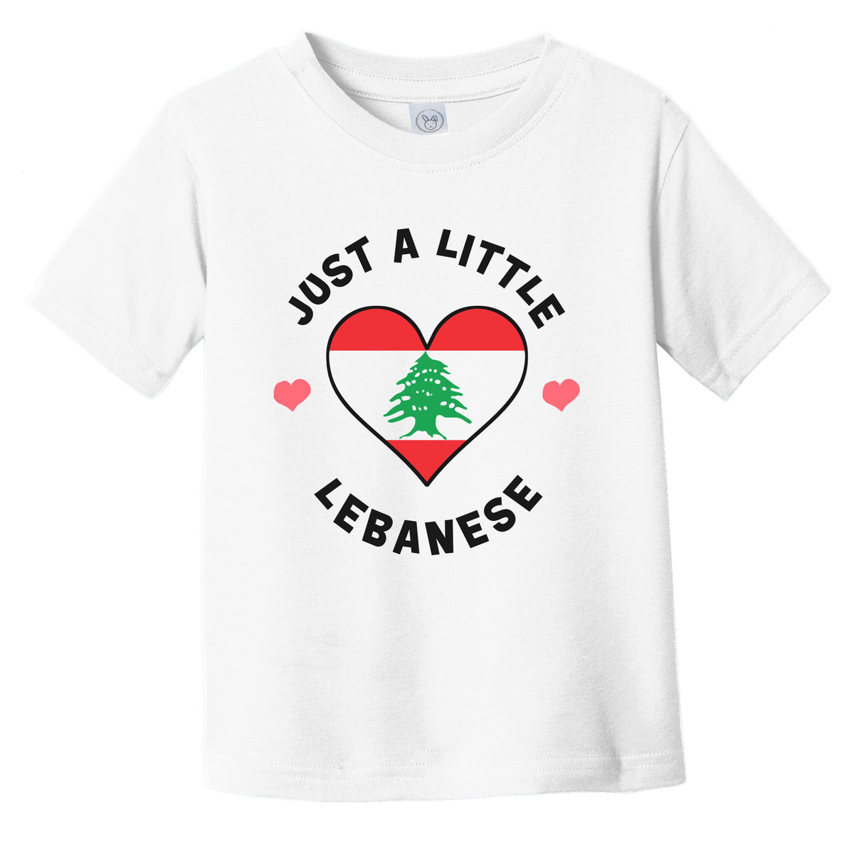 Lebanese Flag Heart Just A Little Lebanese Lebanon Infant Toddler T-Shirt