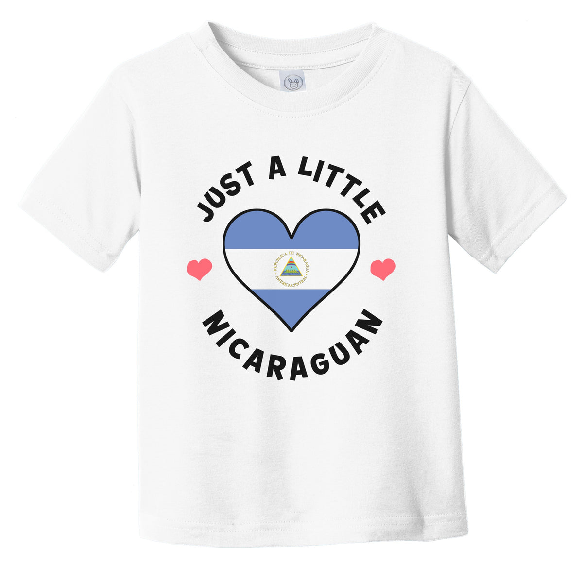 Nicaraguan Flag Heart Just A Little Nicaraguan Nicaragua Infant Toddler T-Shirt