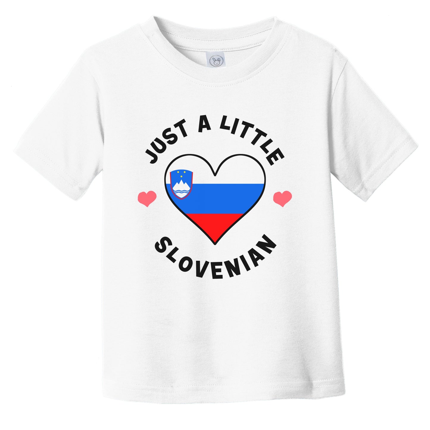 Slovenian Flag Heart Just A Little Slovenian Slovenia Infant Toddler T-Shirt