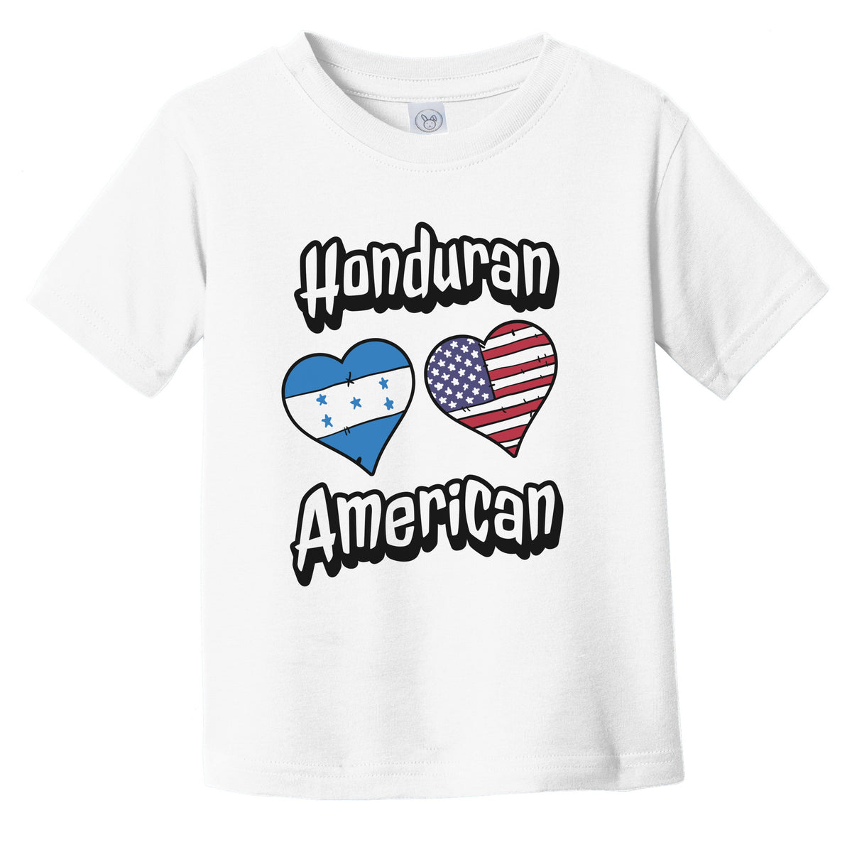 Honduran American Flag Hearts Combo Honduras Infant Toddler T-Shirt