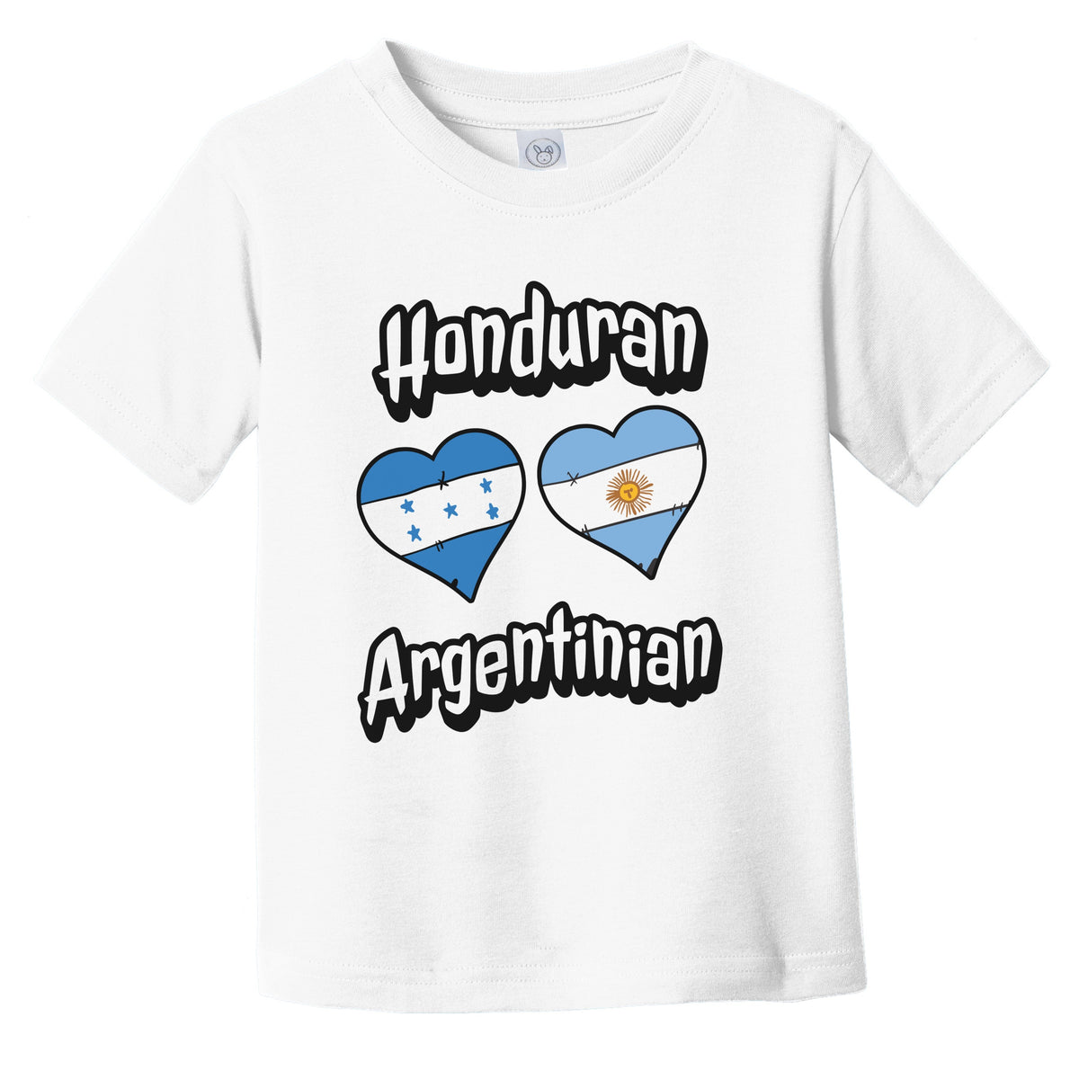 Honduran Argentinian Flag Heart Combo Honduras Argentina Infant Toddler T-Shirt
