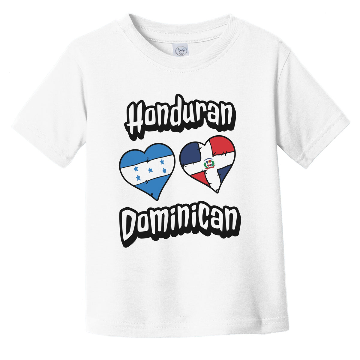 Honduran Dominican Flag Hearts Honduras Dominican Republic Infant Toddler T-Shirt