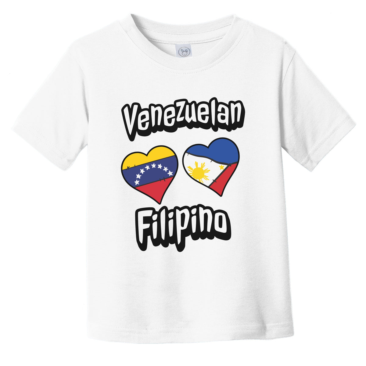 Venezuelan Filipino Flag Heart Combo Venezuela Philippines Infant Toddler T-Shirt