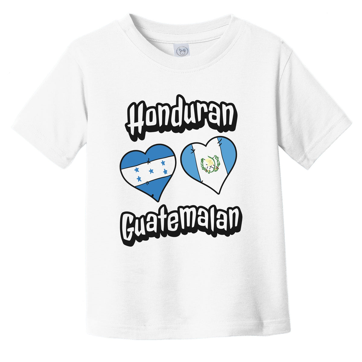 Honduran Guatemalan Flag Heart Combo Honduras Guatemala Infant Toddler T-Shirt