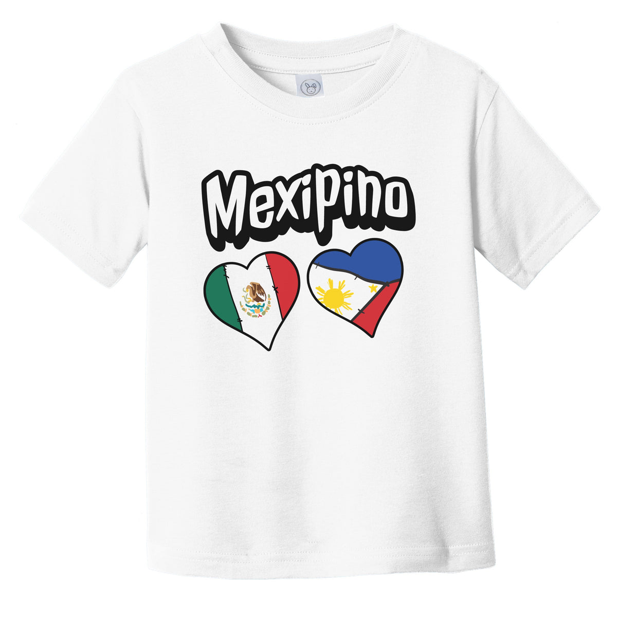 Mexipino Mexican Filipino Flag Heart Combo Infant Toddler T-Shirt