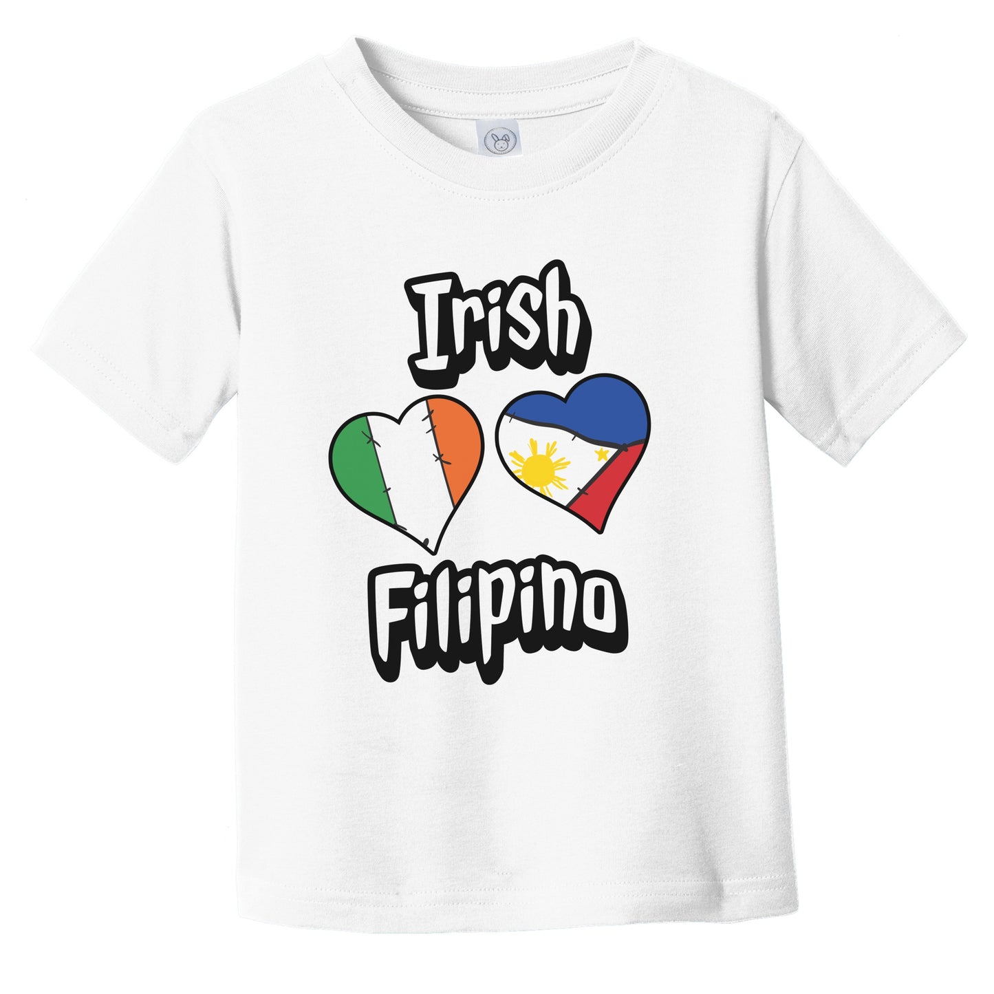 Irish Filipino Flag Heart Combo Ireland Philippines Infant Toddler T-Shirt
