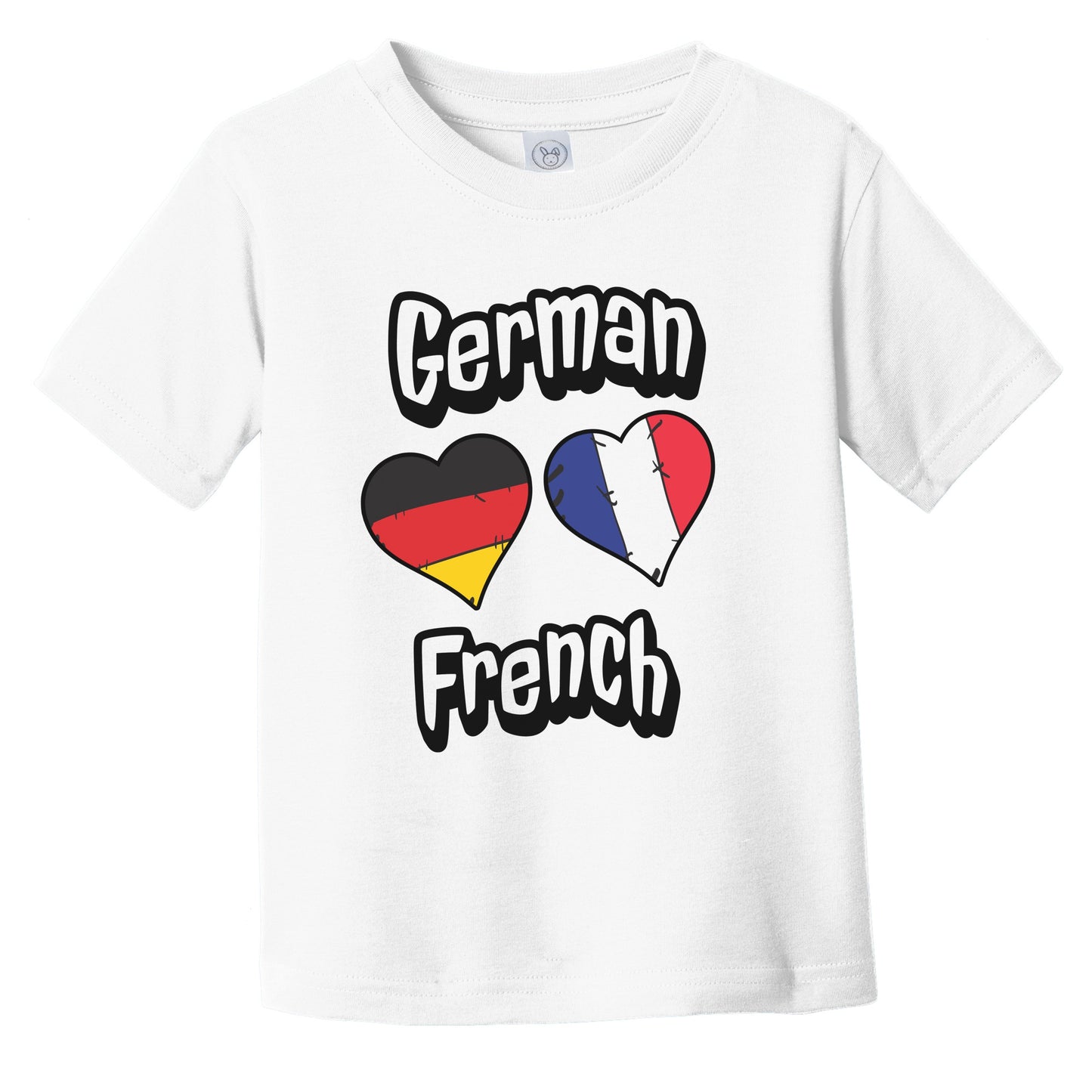 German French Flag Heart Combo Germany France Infant Toddler T-Shirt
