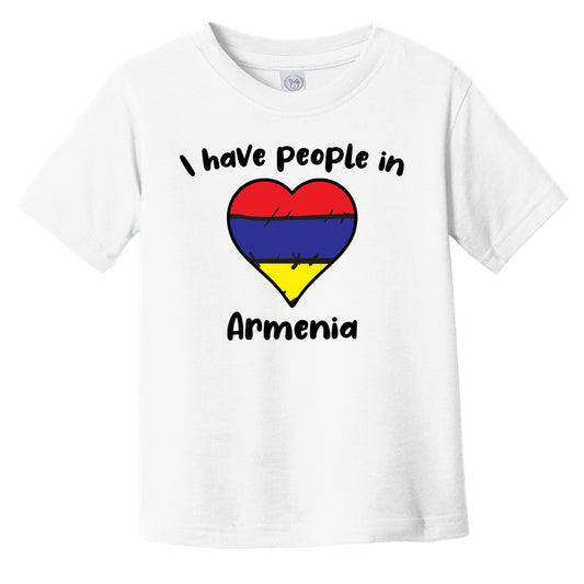 Armenian Flag Heart I Have People In Armenia Infant Toddler T-Shirt