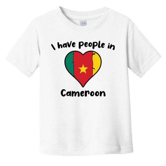 Cameroonian Flag Heart I Have People In Cameroon Infant Toddler T-Shirt