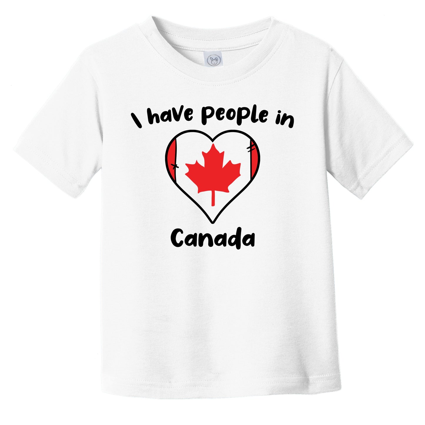 Canadian Flag Heart I Have People In Canada Infant Toddler T-Shirt