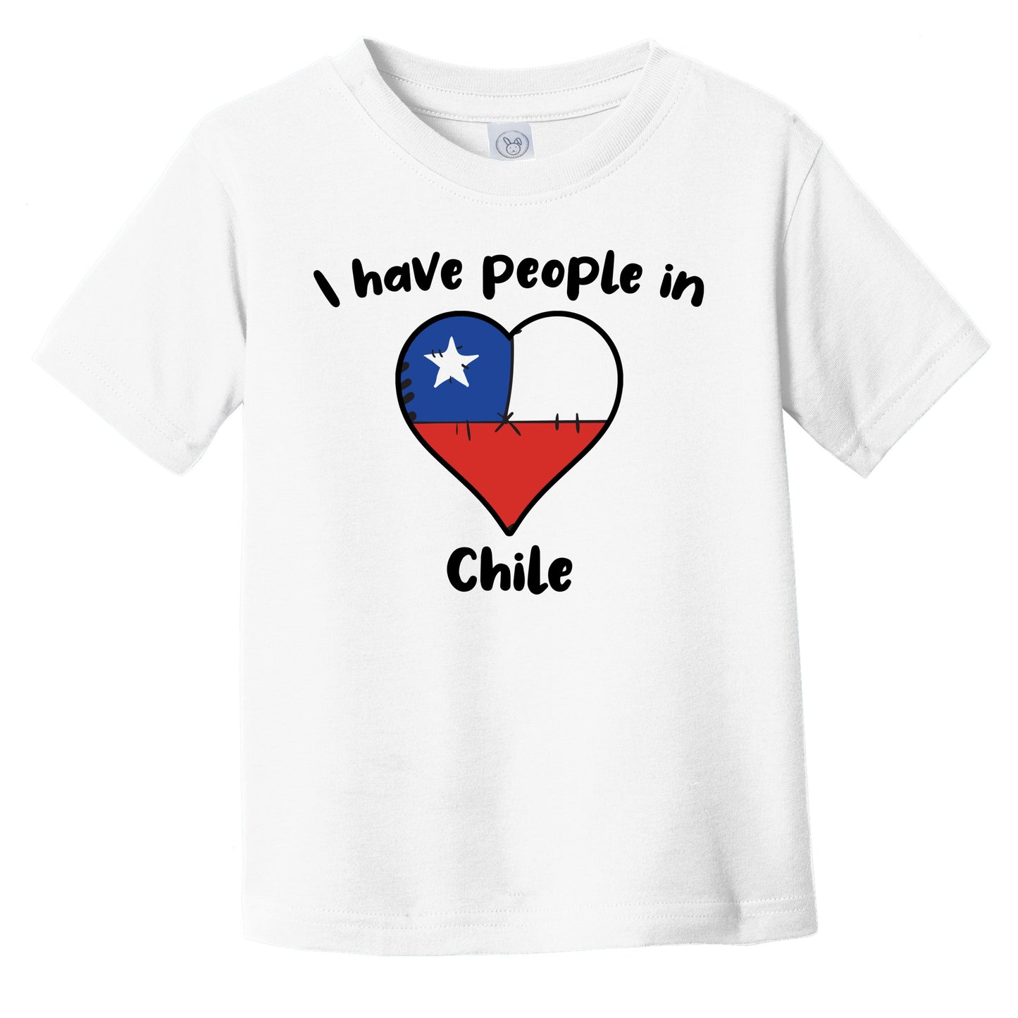 Chilean Flag Heart I Have People In Chile Infant Toddler T-Shirt